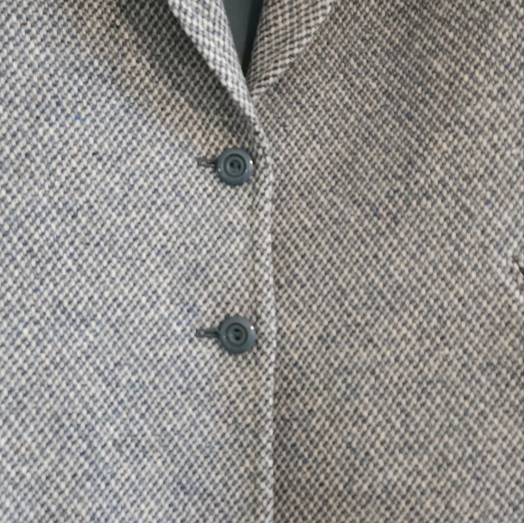 NWOT Women's Sky Blue Tweed Jacket & Skirt Set Quiet Luxury 100% Wool - Picture 5 of 15